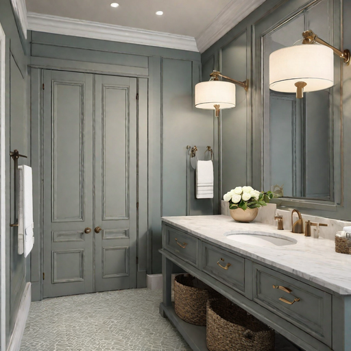 coastal gray bathroom cabinet this shade reminiscent of the calming tones of the sea can pair we