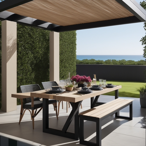 find a sheltered spot for your outdoor dining area