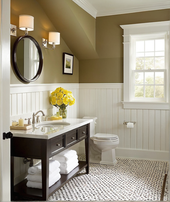 half wall board and batten bathroom idea with more detailswainscoting heighttraditional heig