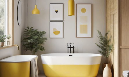 yellow bathroom achieve a scandinavian inspired look with soft yellow accents clean lines and na